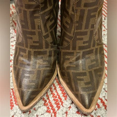 fendi zucca cowboy boots|fendi boots for women.